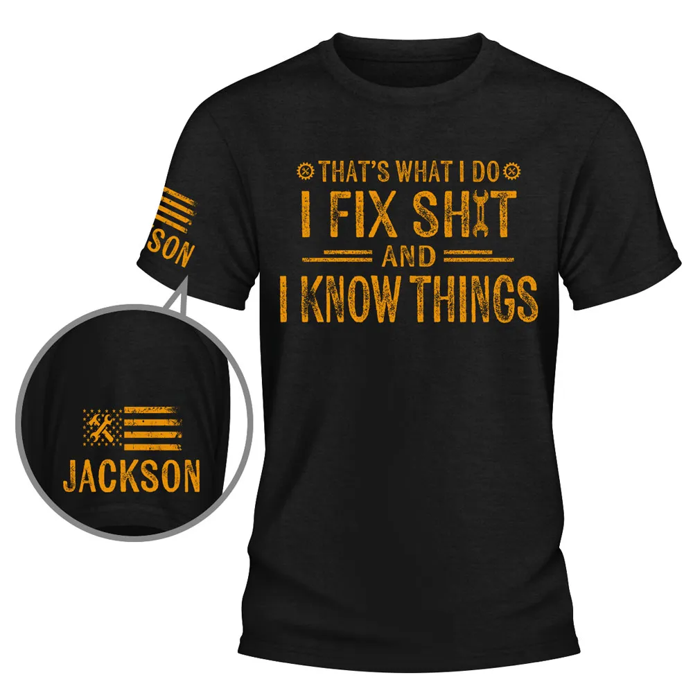 Personalized Dual Print Classic Tee, Custom Fix It Humor Shirt, Unique Creative Gift for Dad or Husband - Image 2
