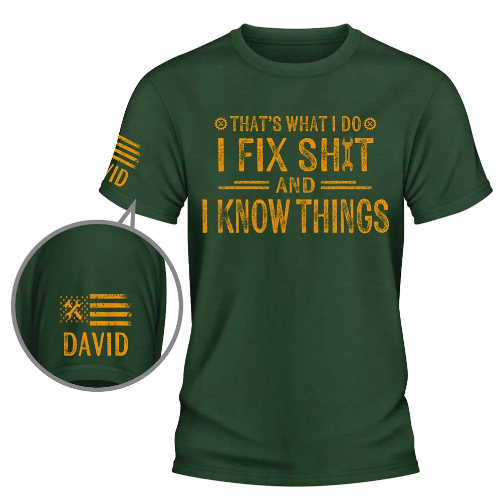 Personalized Dual Print Classic Tee, Custom Fix It Humor Shirt, Unique Creative Gift for Dad or Husband - Image 3