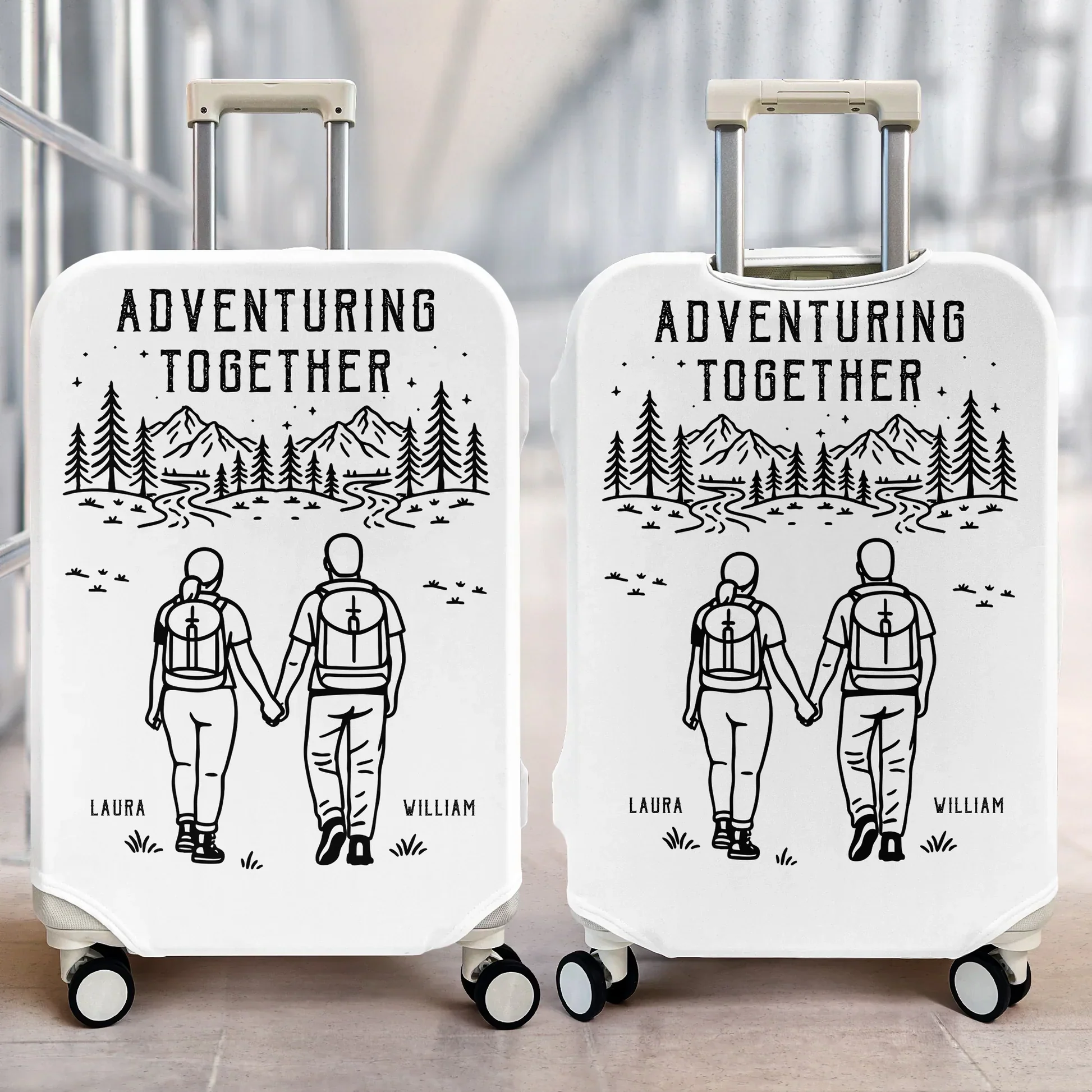 Personalized Leather Luggage Tag, Adventuring Together Couple Travel, Unique Creative Gift - Image 8
