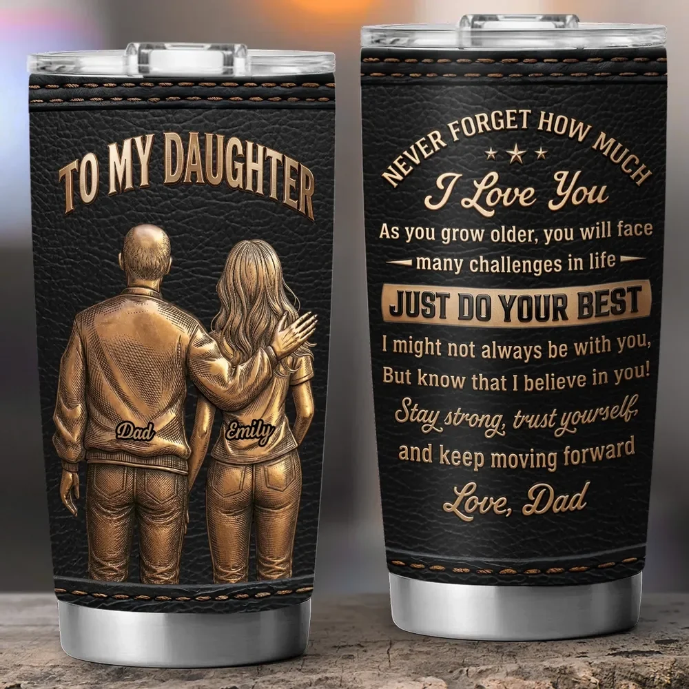 Personalized Insulated Travel Tumbler For Daughter, Unique Creative Gift From Dad - Image 2