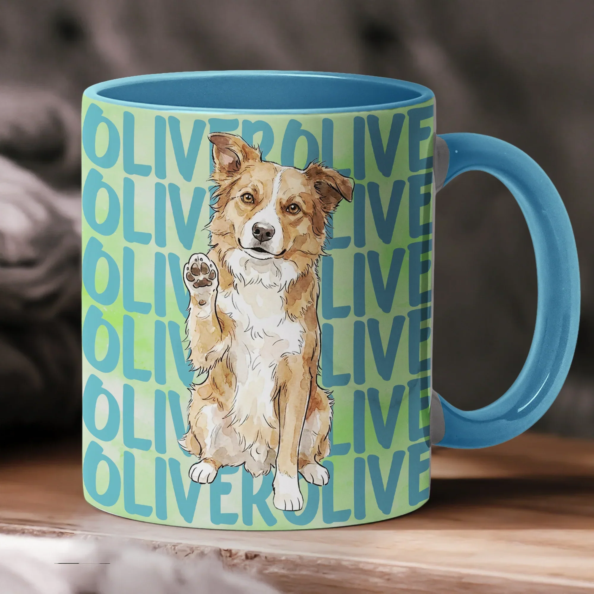 Custom Pet Portrait Ceramic Mug, Playful Pastel Pet Art for Morning Coffee, Creative Gift for Dog & Cat Lovers - Image 3