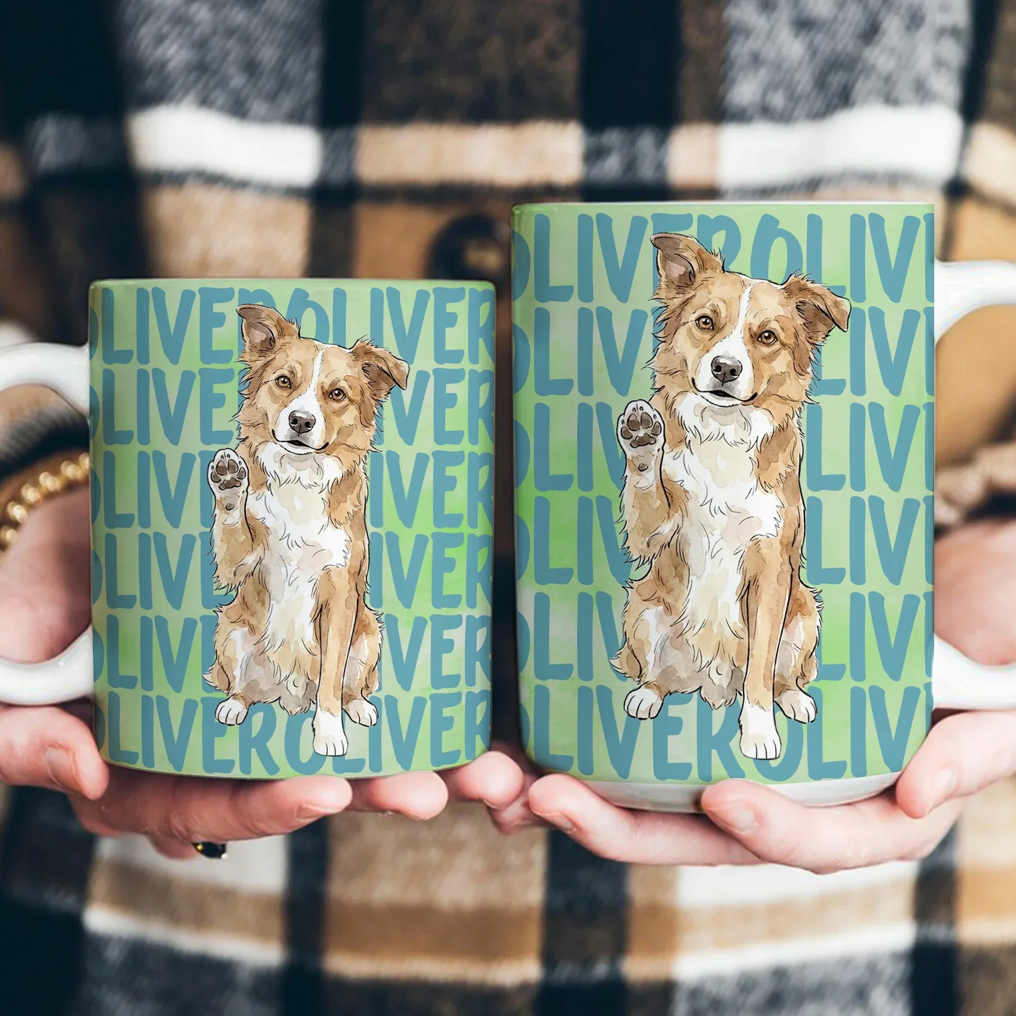 Custom Pet Portrait Ceramic Mug, Playful Pastel Pet Art for Morning Coffee, Creative Gift for Dog & Cat Lovers - Image 4