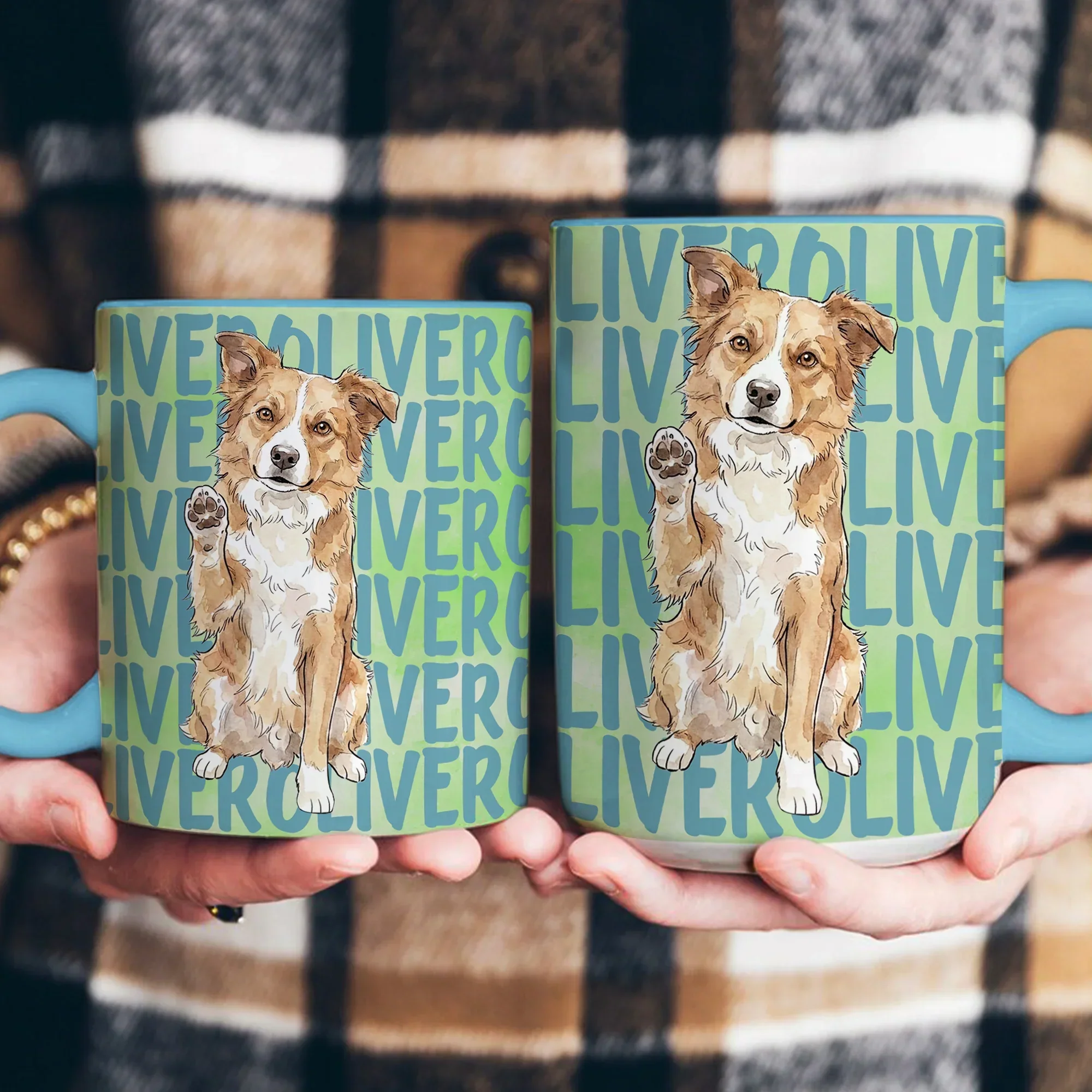 Custom Pet Portrait Ceramic Mug, Playful Pastel Pet Art for Morning Coffee, Creative Gift for Dog & Cat Lovers - Image 5