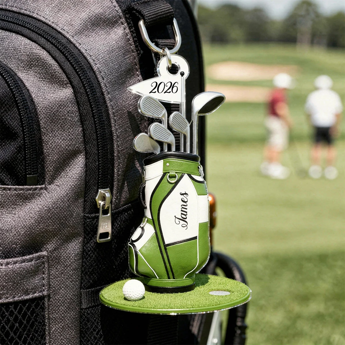 Personalized Acrylic Keychain with Golf Bag & Clubs, Bright Golf Lover Keepsake, Unique Creative Gift - Image 8