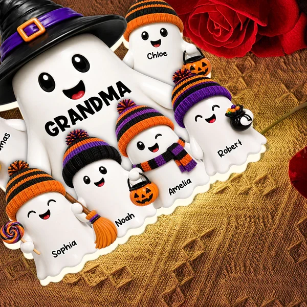 Personalized Acrylic Light Box, Grandma Ghost Family Halloween Decor, Unique Gift for Grandma - Image 8
