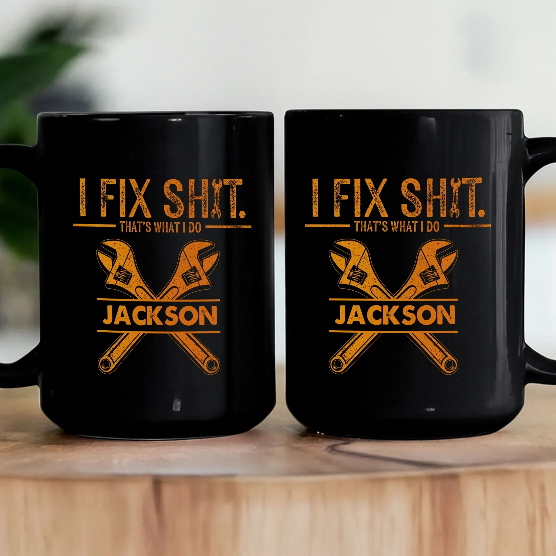 Personalized Fix It Mug with Wrench Graphic for Dad & Handyman, Unique Creative Gift - Image 4