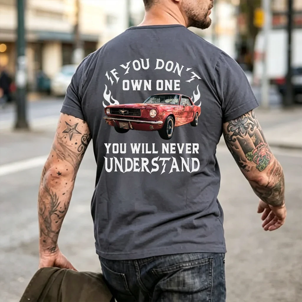 Personalized Washed Denim Baseball Cap with Classic Car Graphic, Unique Gift for Car Lovers - Image 2