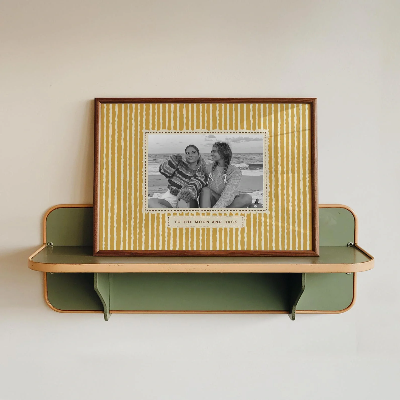 Personalized Wooden Photo Frame, To The Moon And Back Beach Keepsake, Unique Gift For Sister Or Friend