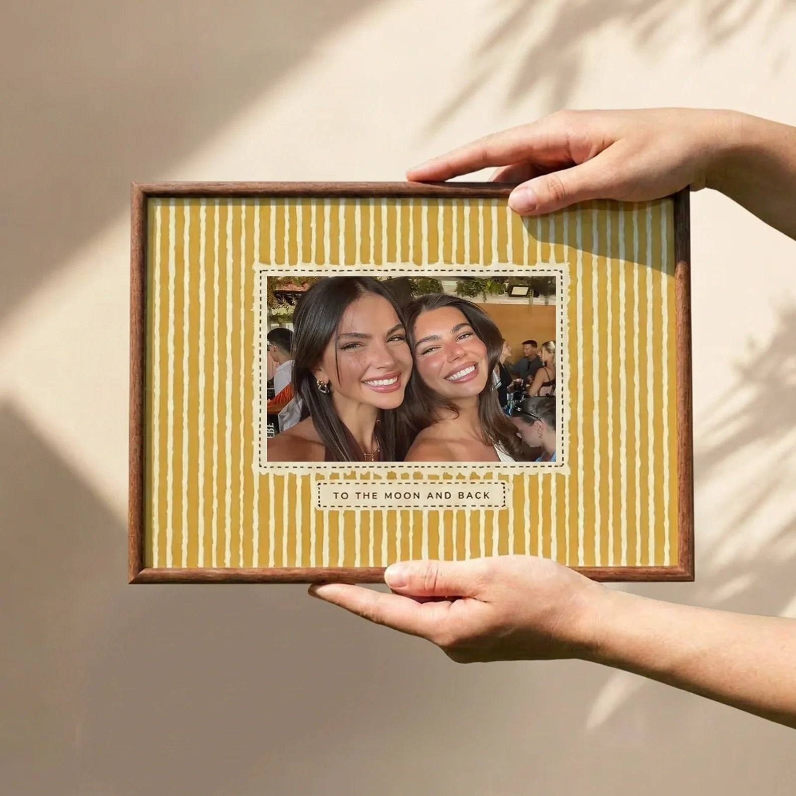 Personalized Wooden Photo Frame, To The Moon And Back Beach Keepsake, Unique Gift For Sister Or Friend - Image 2