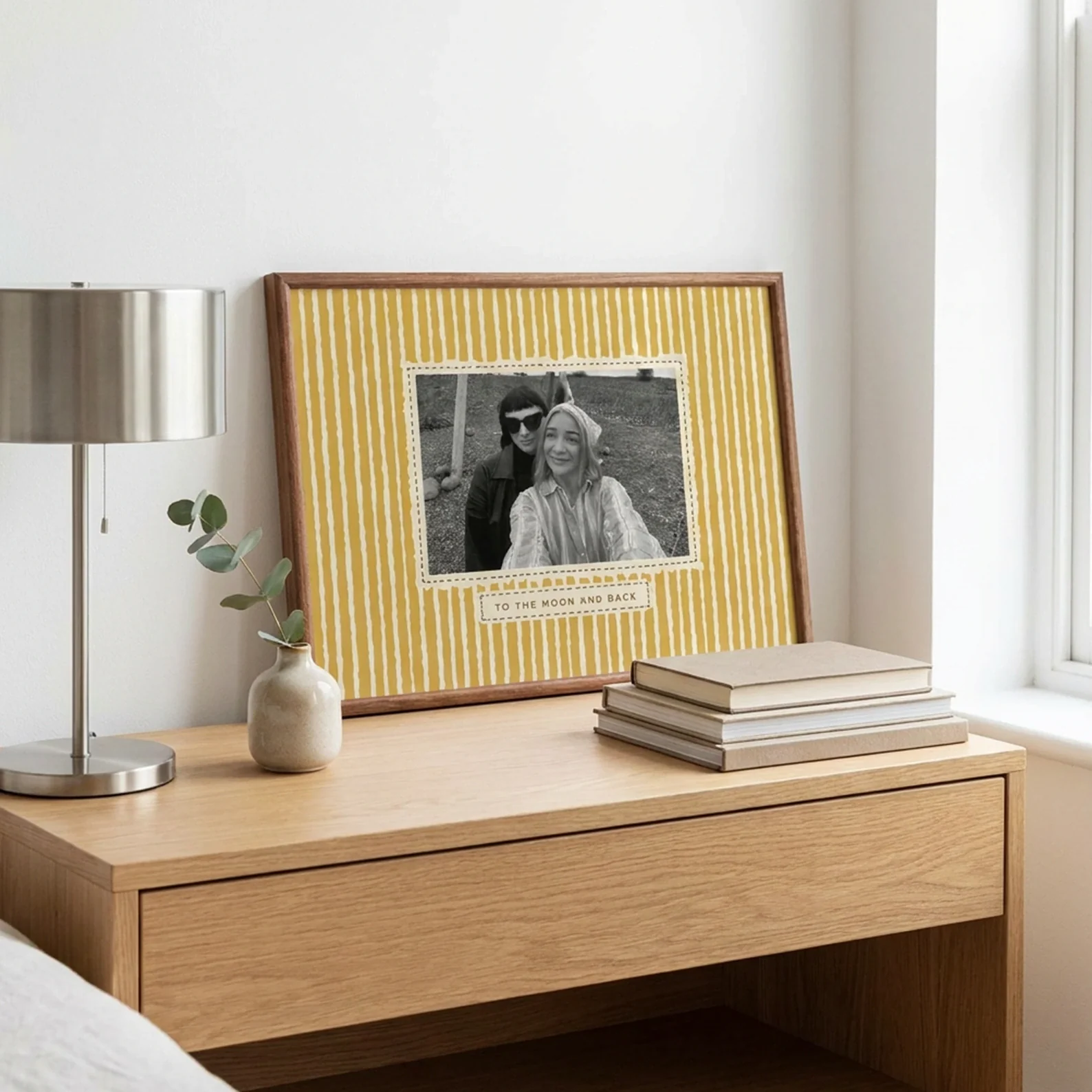 Personalized Wooden Photo Frame, To The Moon And Back Beach Keepsake, Unique Gift For Sister Or Friend - Image 4