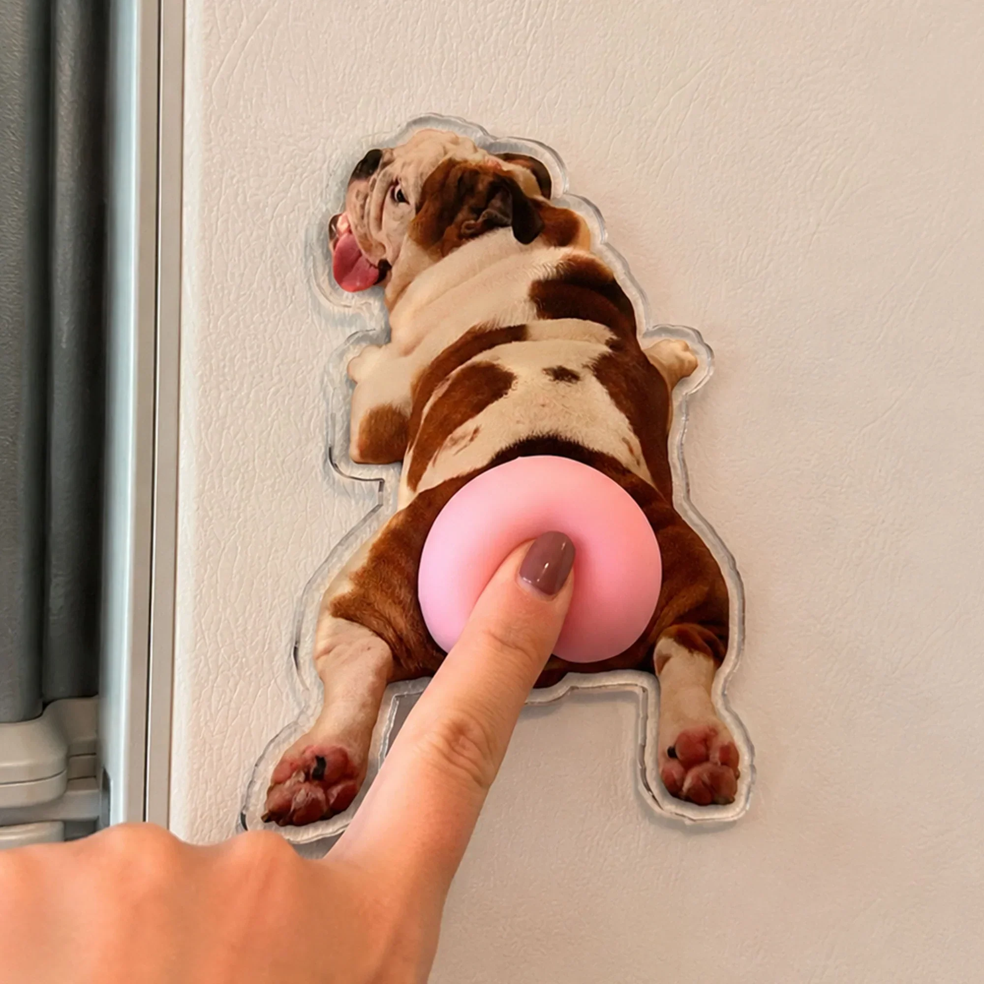 Personalized Silicone Butt Acrylic Magnet with Cat & Dog Design, Creative Gift for Pet Owners - Image 3