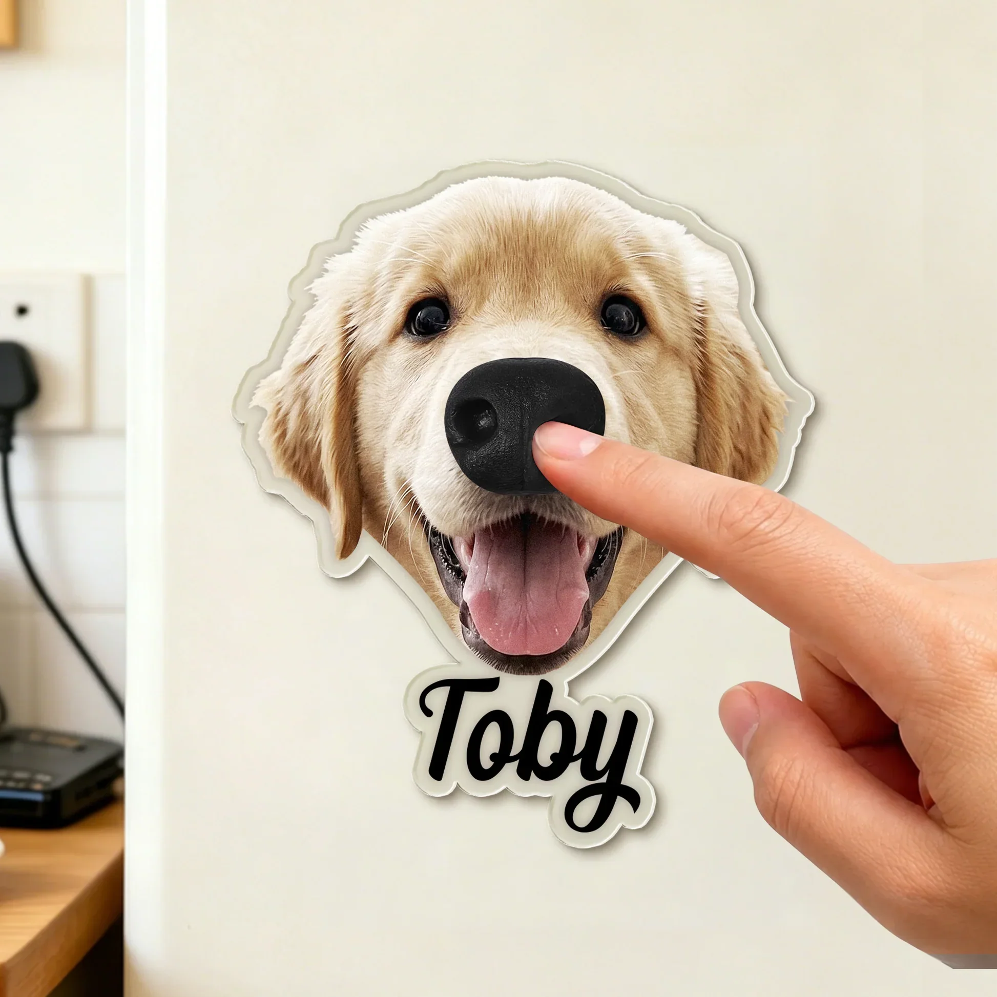 Custom Dog Fridge Magnet With Playful Pet Face, Cute Kitchen Decor, Unique Creative Gift for Pet Owner - Image 2