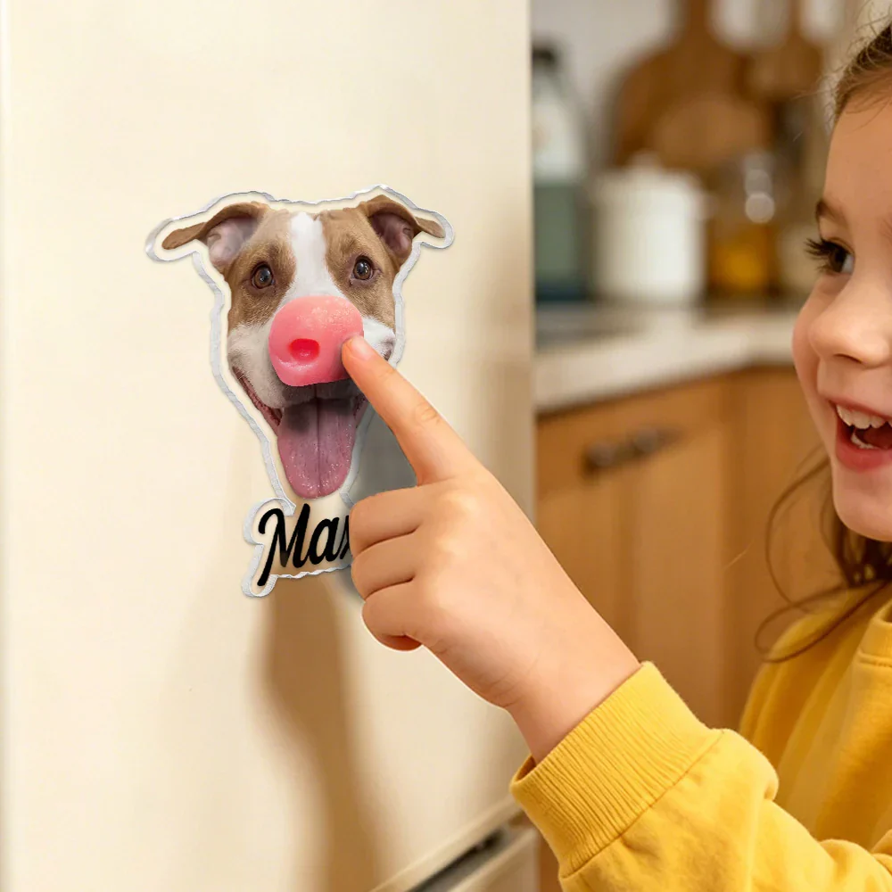 Custom Dog Fridge Magnet With Playful Pet Face, Cute Kitchen Decor, Unique Creative Gift for Pet Owner - Image 3