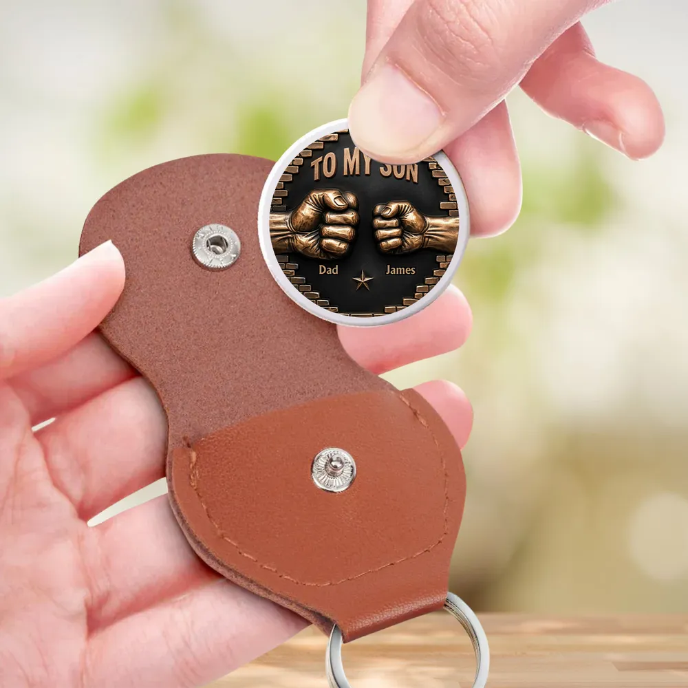 Personalized Pocket Hug For Son, Father & Son Fist Bump Keepsake, Unique Gift From Dad - Image 3