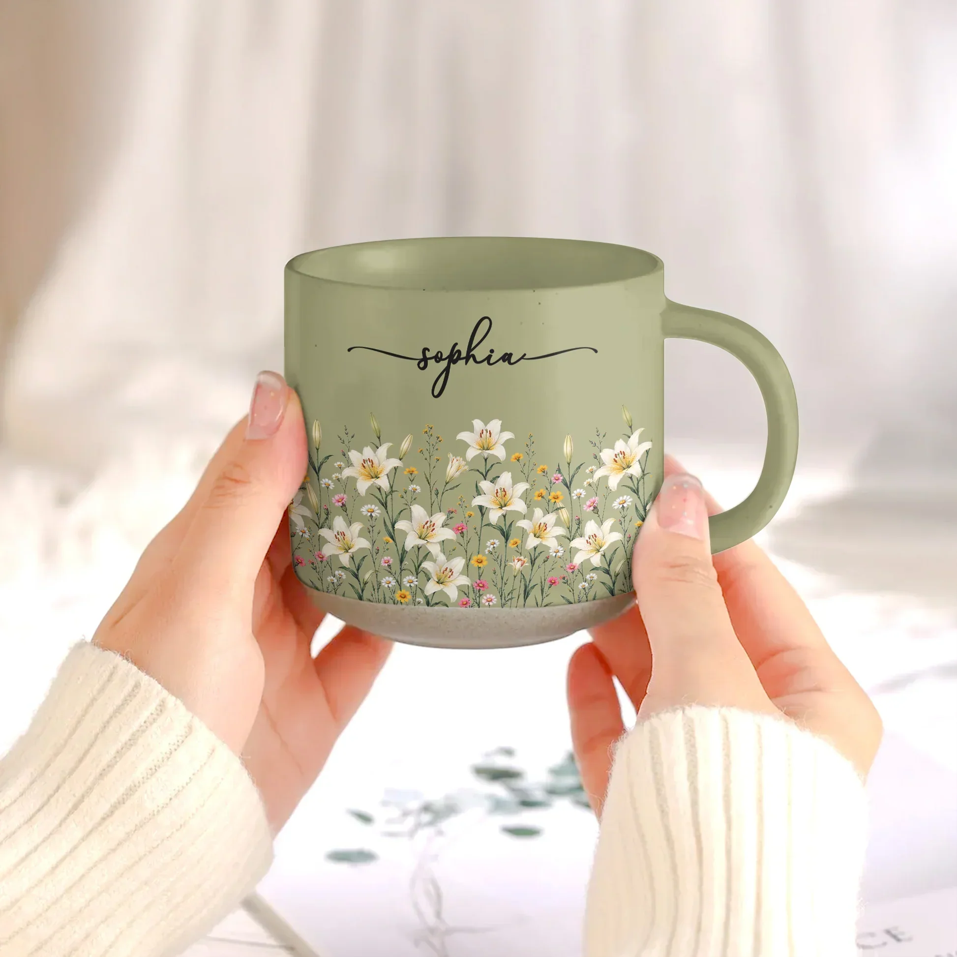Custom Floral Acrylic Ornament, Personalized Garden Style Design, Unique Gift For Her - Image 5