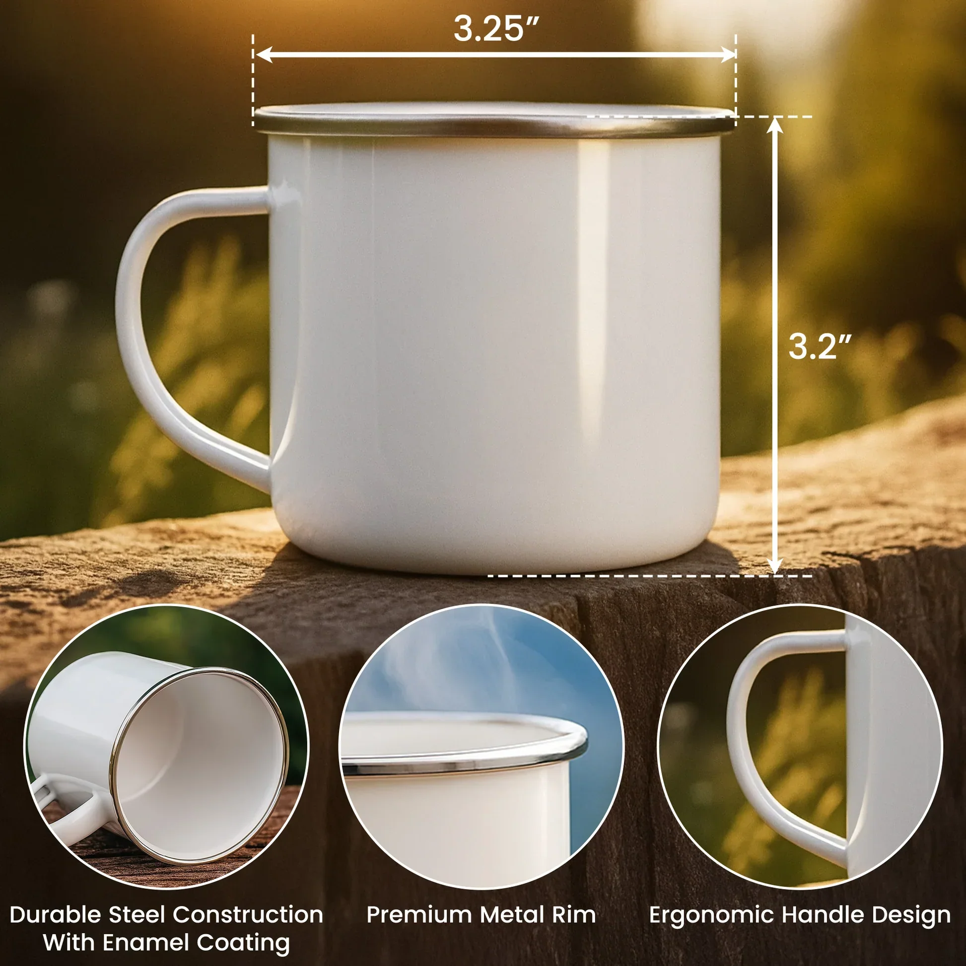 Personalized Enamel Mug, Couple Holding Camping Design, Creative Gift For Adventure Partners - Image 4