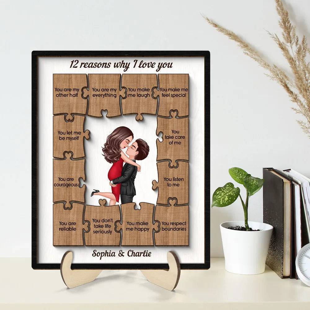 Countless Reasons of Love - Personalized Wooden Plaque for Valentine's & Anniversaries - A Unique ‘Why I Love You’ Tribute - Image 2