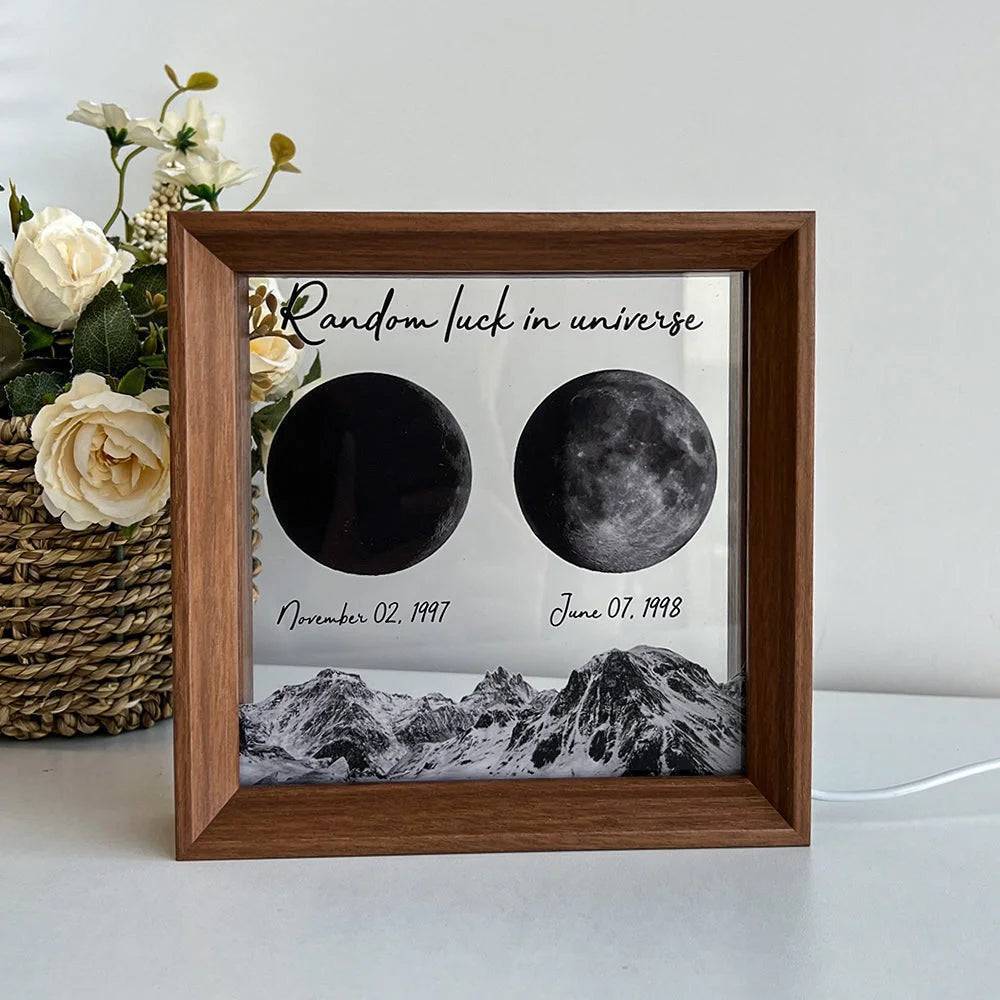 Starry Love - Customized Moon Phases LED Light Frame - A Romantic Universe-Inspired Gift for Anniversaries & Valentine's - Image 3