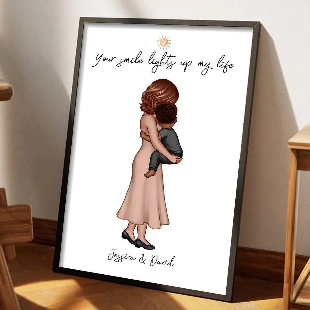 Mother's Embrace - 'You Are My Everything' Personalized Poster with Mom & Child - A Heartfelt Gift for Mother's Day - Image 4