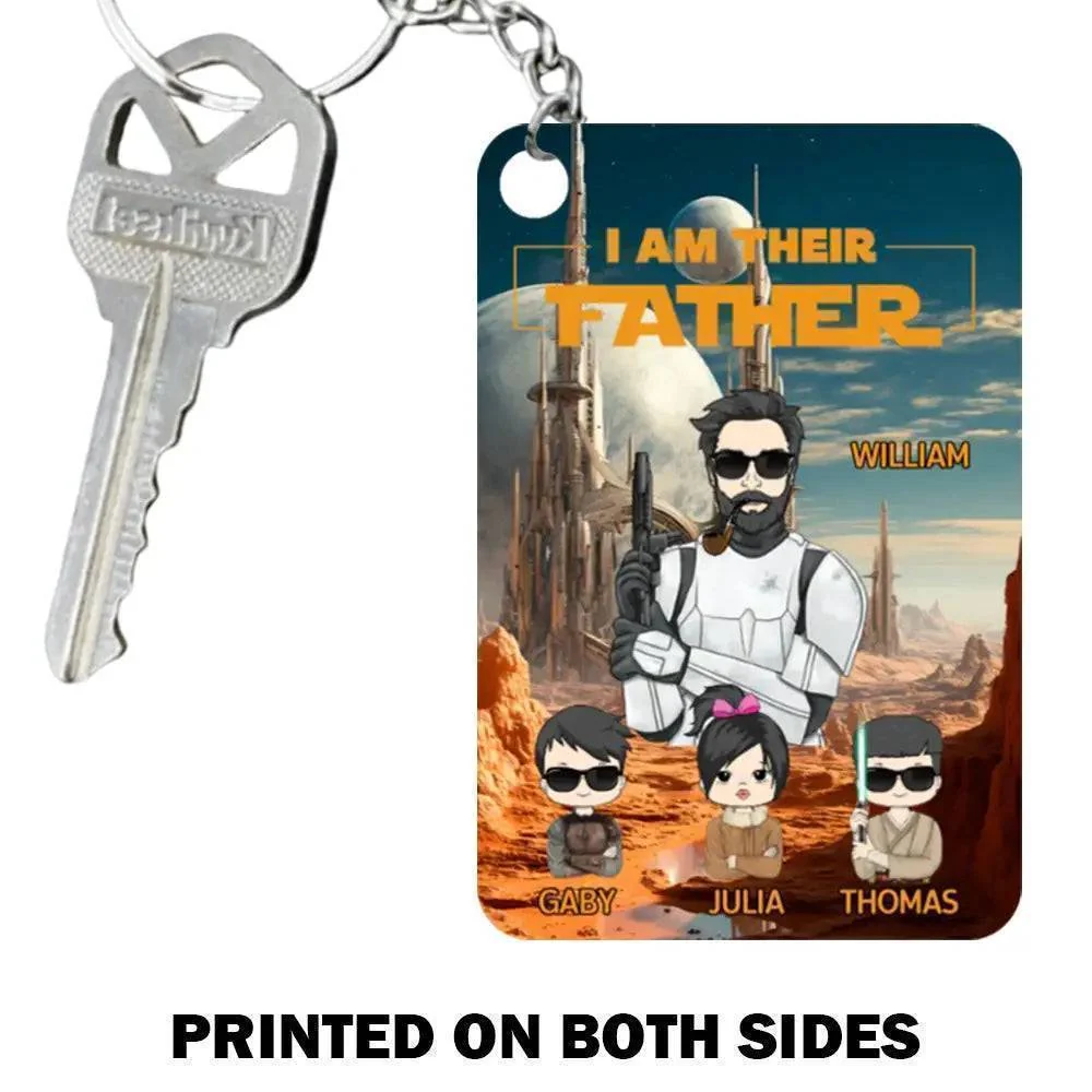 Customizable "I Am Their Father" Acrylic Keychain - Perfect Father's Day Gift - Image 4