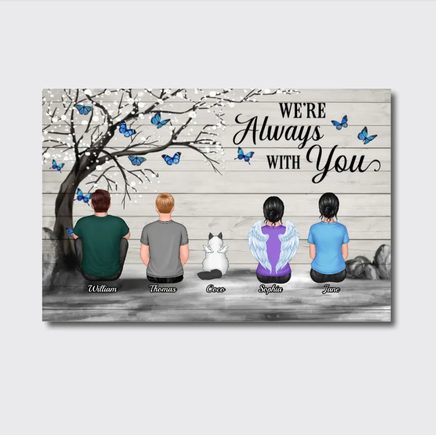I Am Always With You - Personalized Custom Name LED Night Light or Acrylic or Wooden Plaque - Memorial Gift - Image 4