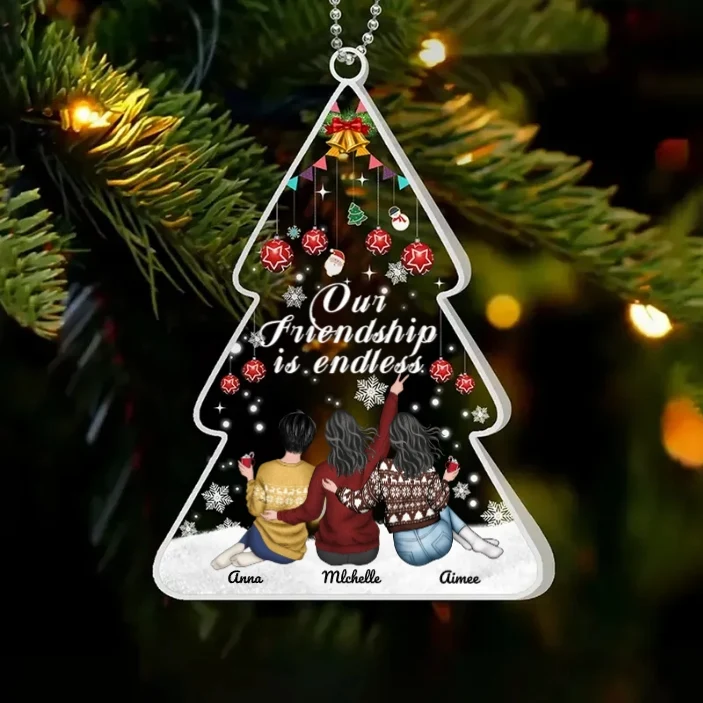 Besties Forever - Our Friendship Is Endless - Ornament, Beauty Tools, Jewelry, Cup - Christmas Gift - Image 3