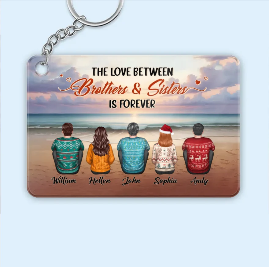 Personalized Sibling Love Acrylic Ornament - Custom Brothers & Sisters Keepsake - Image 3