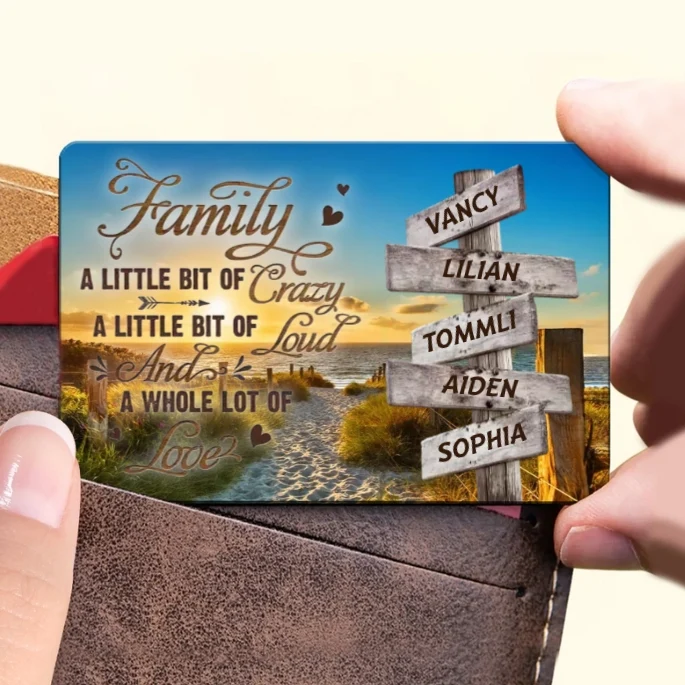 Family Love Personalized Poster, Ornament, Keychain, Plaque - A Little Bit of Crazy, A Whole Lot of Love - Custom Family Gift for Special Occasions - Image 4