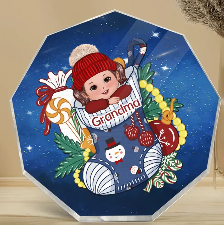 Personalized Christmas Stocking Ornament, Plaque, Keychain, Sign - Custom Gift for Kids, Christmas Tree Decoration - Image 5