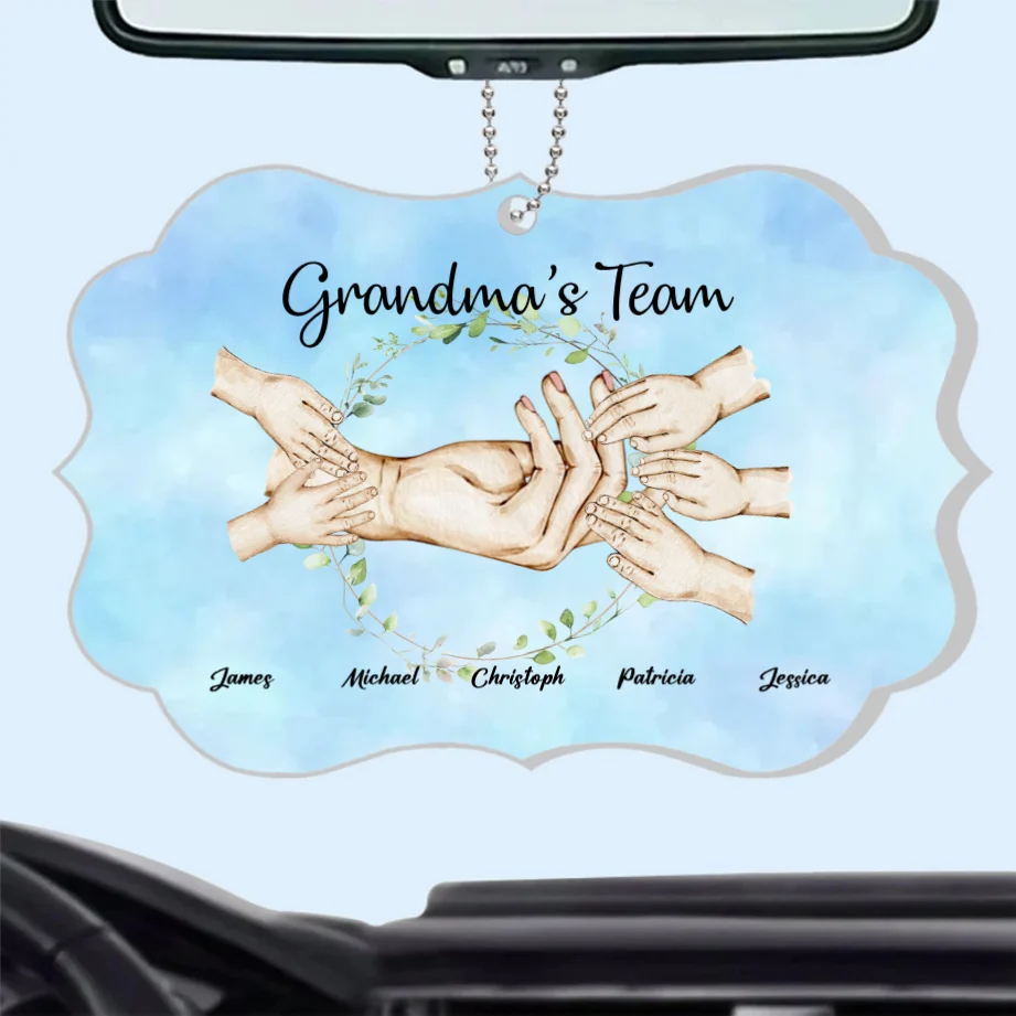 Grandma’s Team Personalized Poster, Keychain, Plaque, Ornament, Pillow, Wallet Card, Cup, Sign - Custom Gift for Grandchildren and Family Memories - Image 3