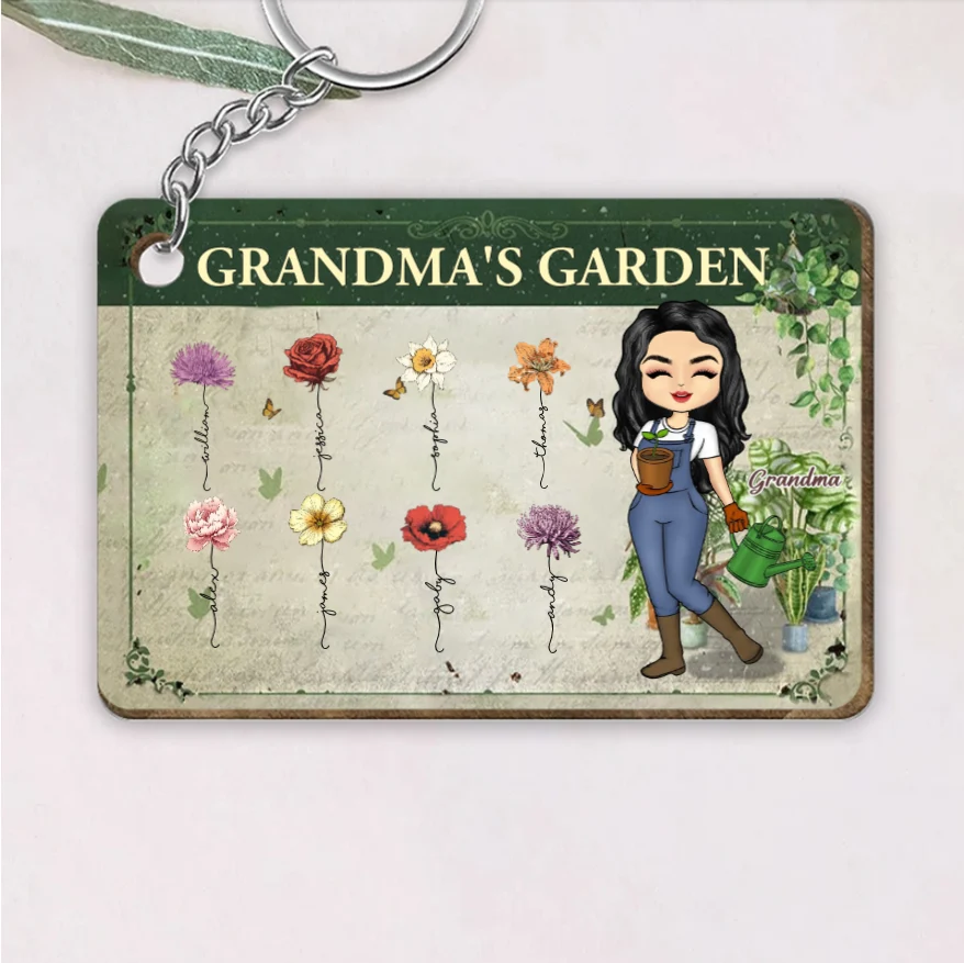 Grandma's Custom Garden: Personalized Grandchildren Flower Art Poster, Canvas, Ornament, and Metal Sign – Perfect for Home Decor or Gift - Image 2