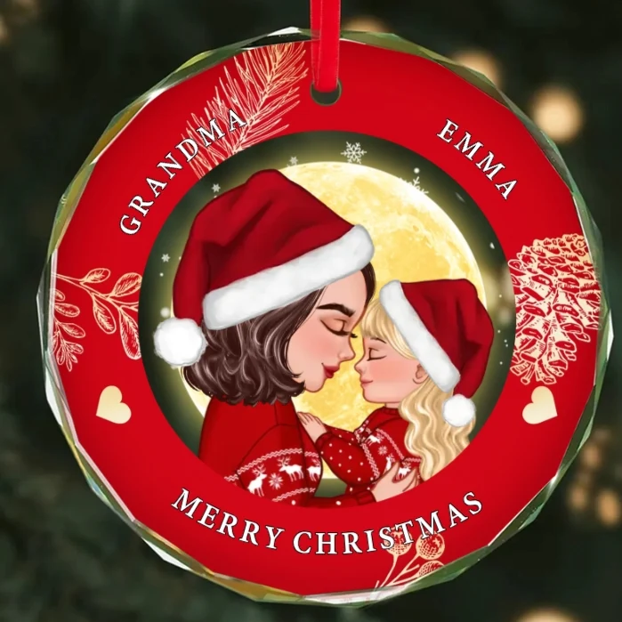 Personalized Christmas Ornament, Plaque, Keychain, Sign – Custom Gift for Grandmother and Kid Memories
