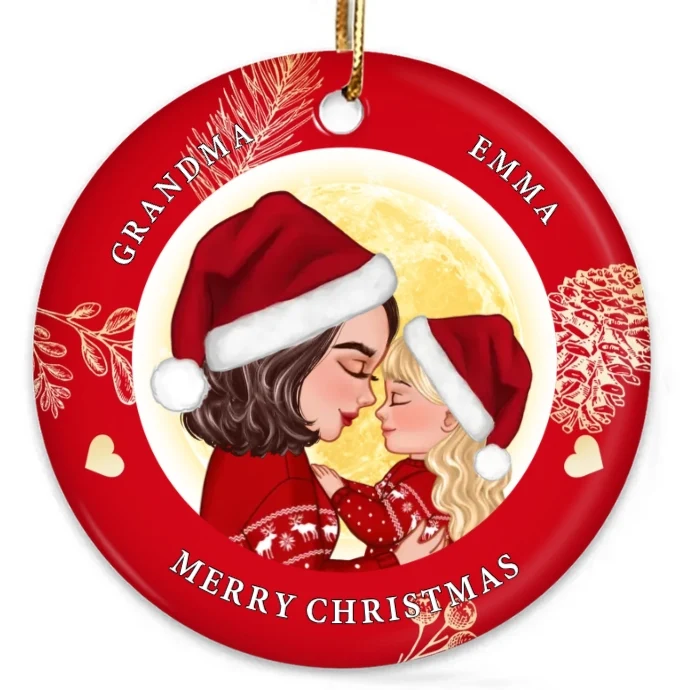 Personalized Christmas Ornament, Plaque, Keychain, Sign – Custom Gift for Grandmother and Kid Memories - Image 8