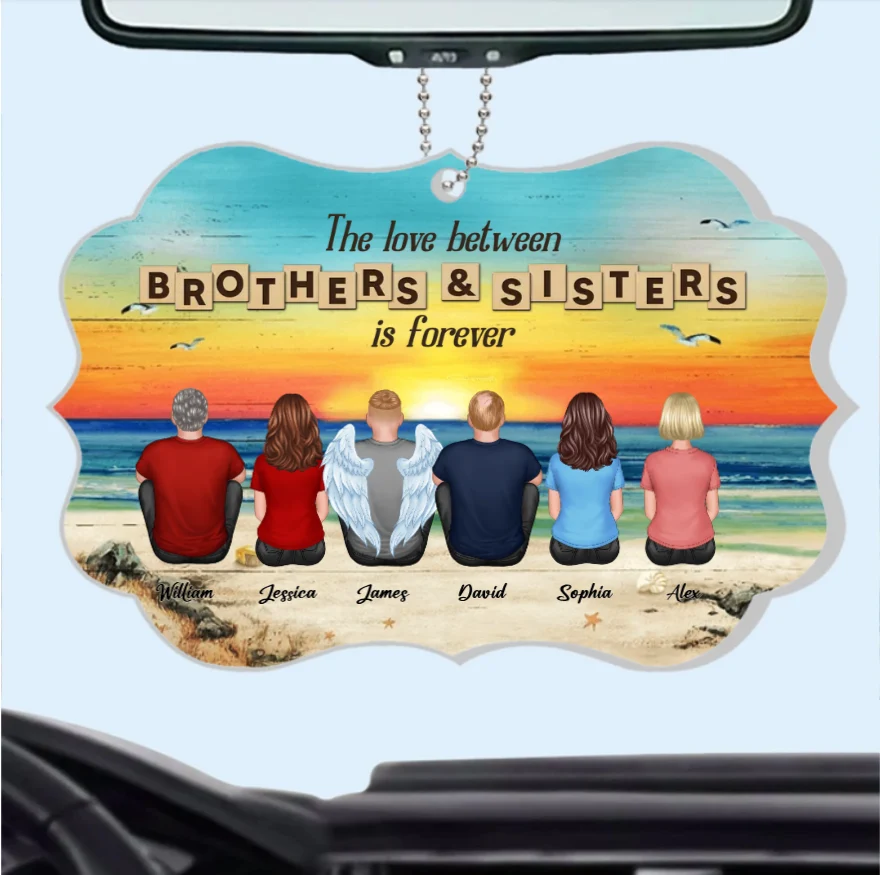 Personalized Brothers & Sisters Forever Keychian, Cup, Ornament, Poster or Canvas, Plaque, Wallet Card - Perfect Gift for Siblings, Memorial Keepsake - Image 5
