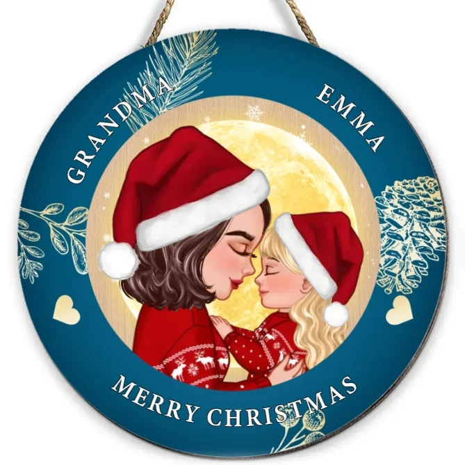 Personalized Christmas Ornament, Plaque, Keychain, Sign – Custom Gift for Grandmother and Kid Memories - Image 8