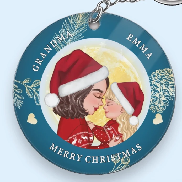 Personalized Christmas Ornament, Plaque, Keychain, Sign – Custom Gift for Grandmother and Kid Memories - Image 7