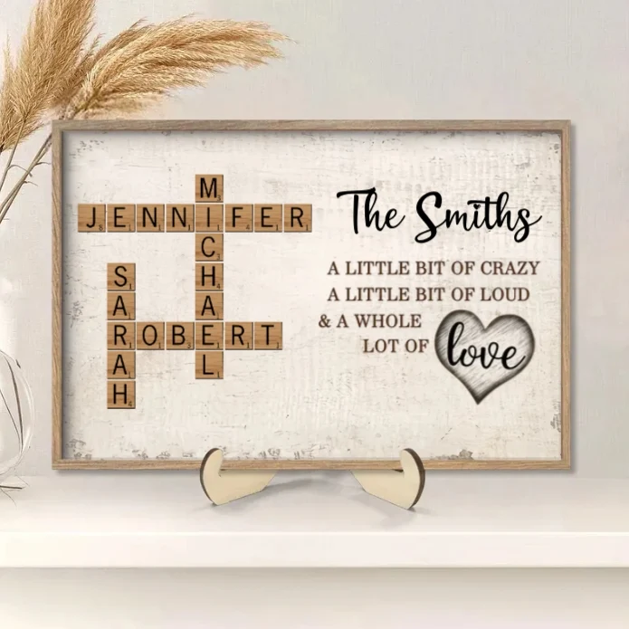 Personalized Family Name Scrabble Poster or Keychain - Unique Gift for Family Love & Memories - Image 2