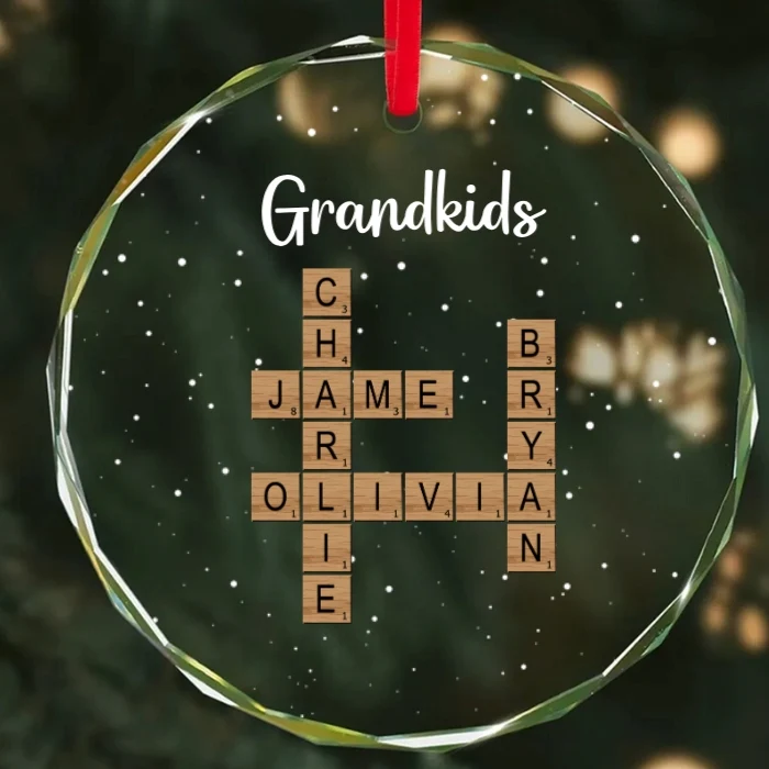 Personalized Grandkids Pillow - Custom Name Cross Plaque - Perfect Gift for Grandparents, Holiday Decor Keepsake - Image 3