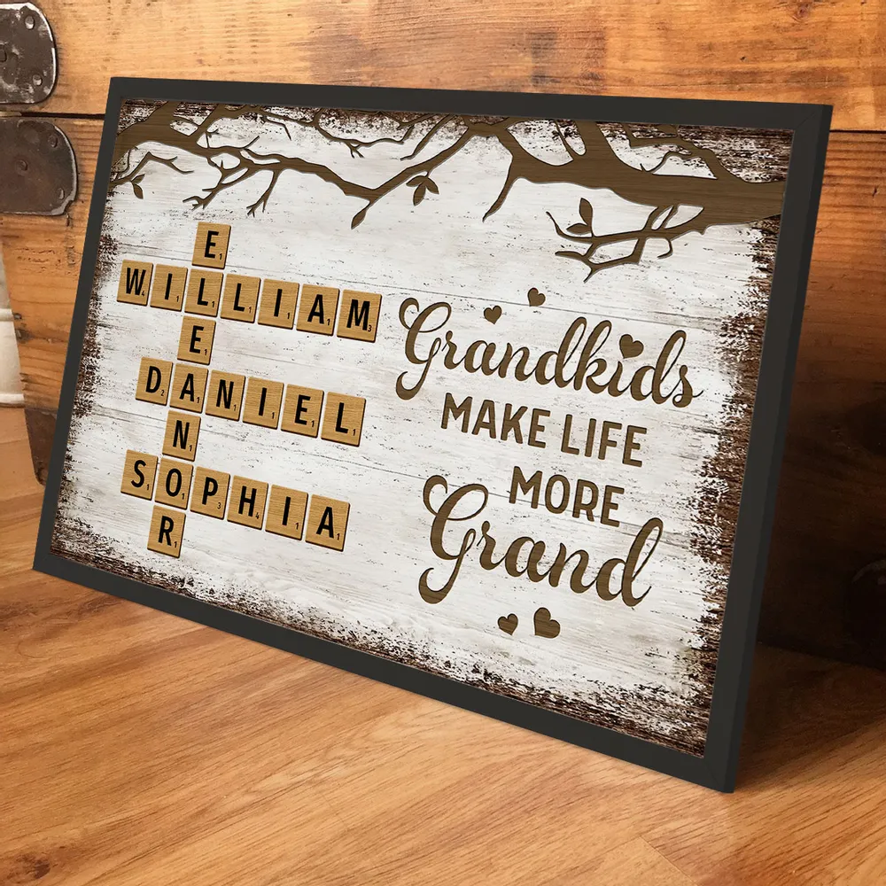Personalized Family Poster for Grandparents and Grandchildren – Heartwarming Christmas Gift to Celebrate Generations of Love - Image 6