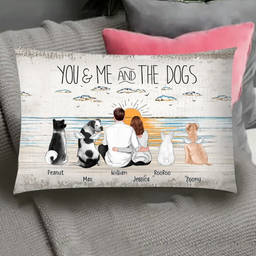 Personalized Poster, Ornament, Plaque, Keychain, Sign - "You & Me and the Dogs" Custom Gift for Dog Lovers - Image 5