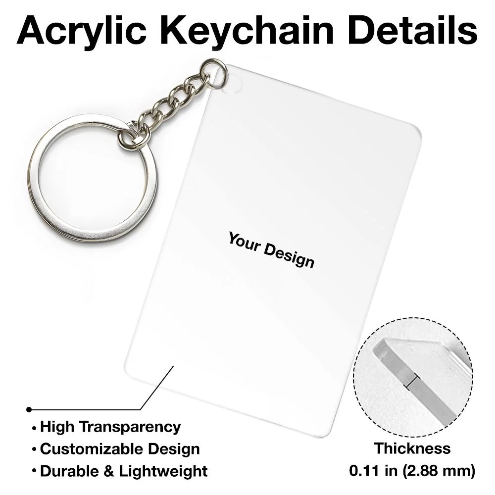 Personalized Couple Acrylic Keychain - Romantic LOVE Design for Special Gifts - Image 4