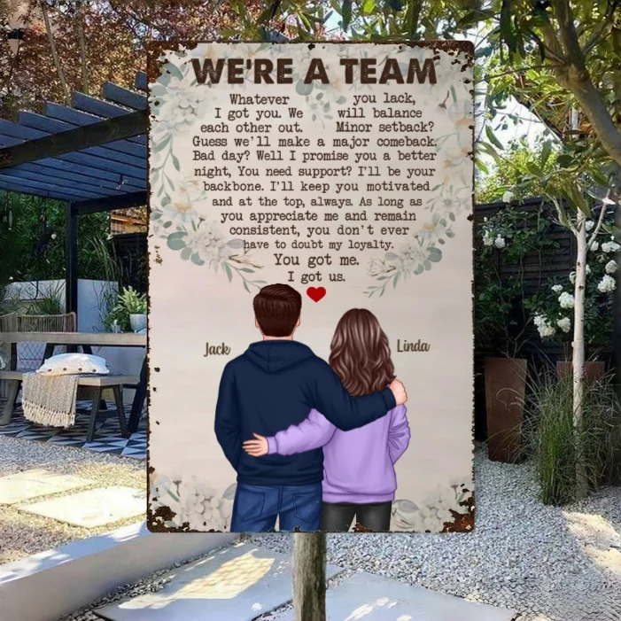 We're a Team Personalized Couple Poster - Perfect Gift for Lovers, Anniversaries, Valentine's Day, and Weddings - Image 10
