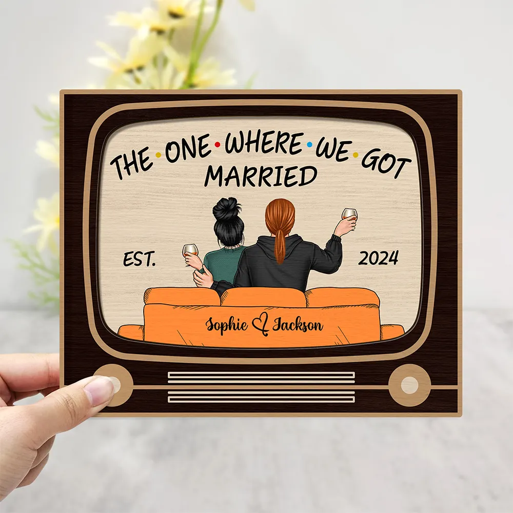 Personalized 2-Layer Wooden Plaque – "Hubby & Wifey Series" Romantic Keepsake - Image 7