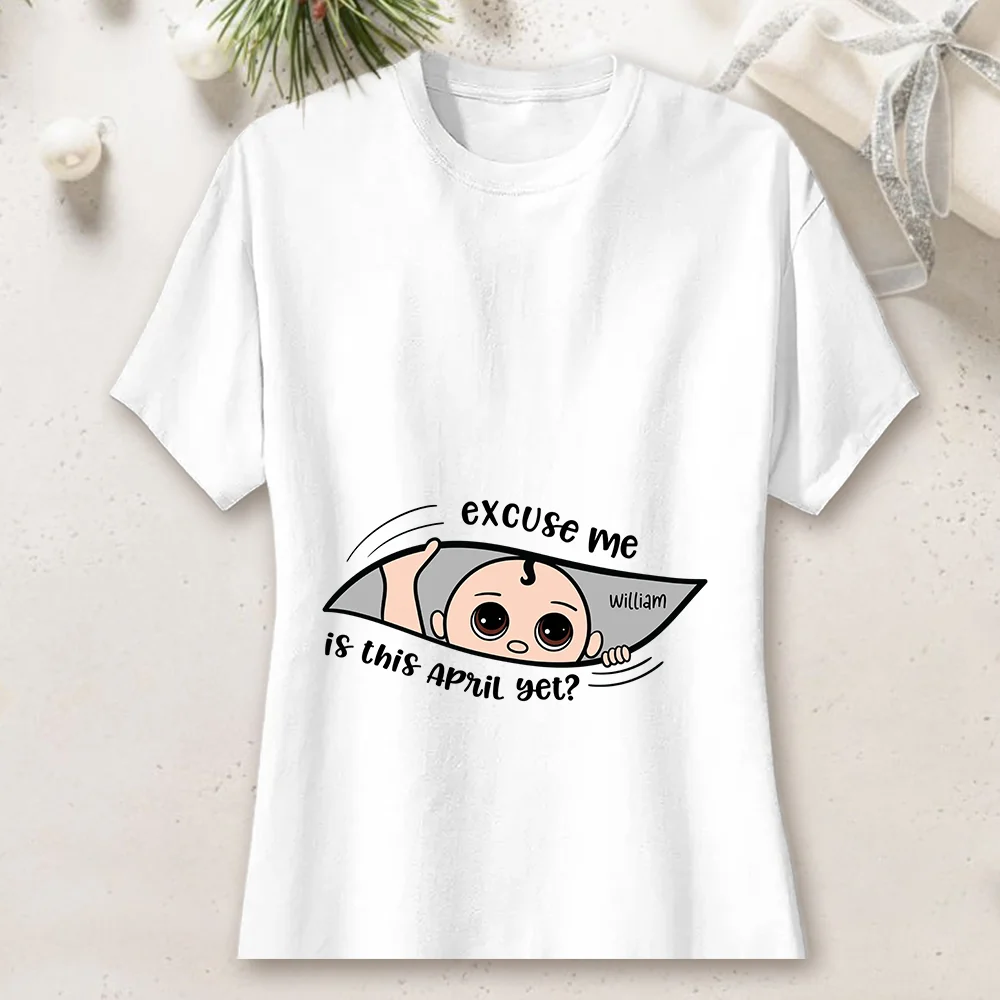 Funny Pregnancy T-Shirt – Customizable “Baby Is Coming” Women’s Tee, Hoodie & Sweatshirt, Perfect Gift for Moms-to-Be - Image 12