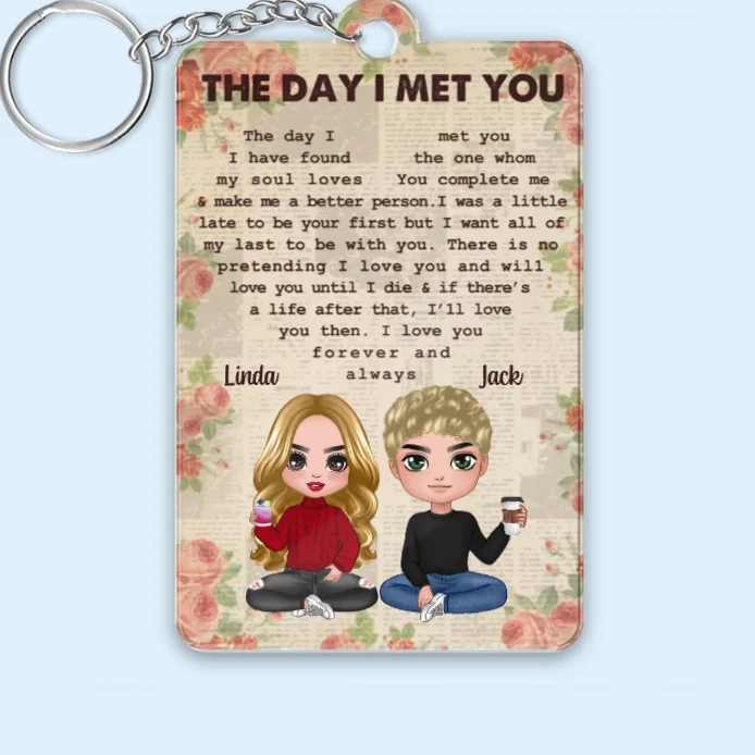 "The Day I Met You" Personalized Couple Poster – Romantic Gift for Anniversaries, Weddings & Valentine's Day - Image 7