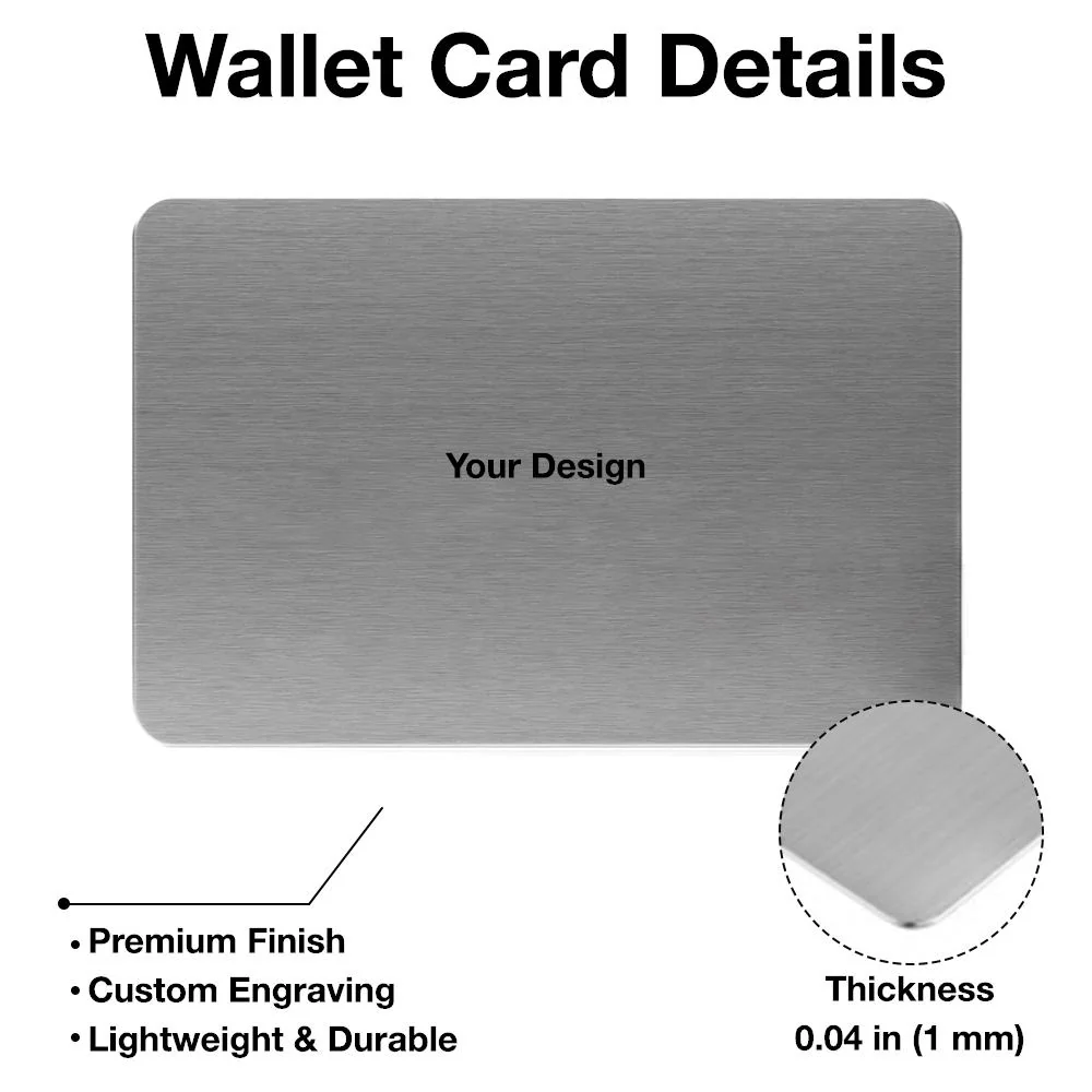 "I Love You" Custom Wallet Card – Engraved Love Message with Photo - Image 4