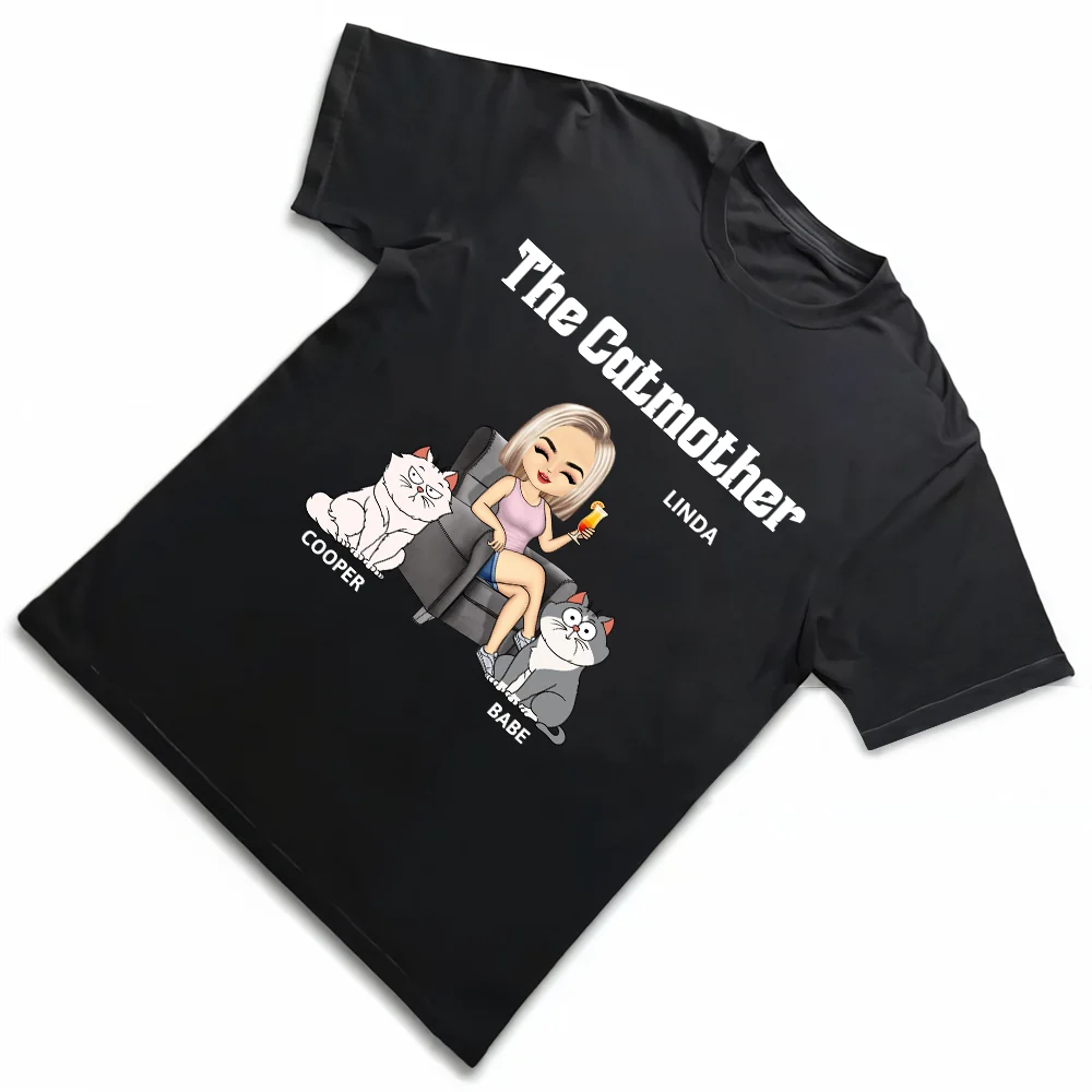 The Cat Mother Personalized T-Shirt - Gift for Cat Moms, Cat Lovers, Women, Yourself - Image 2