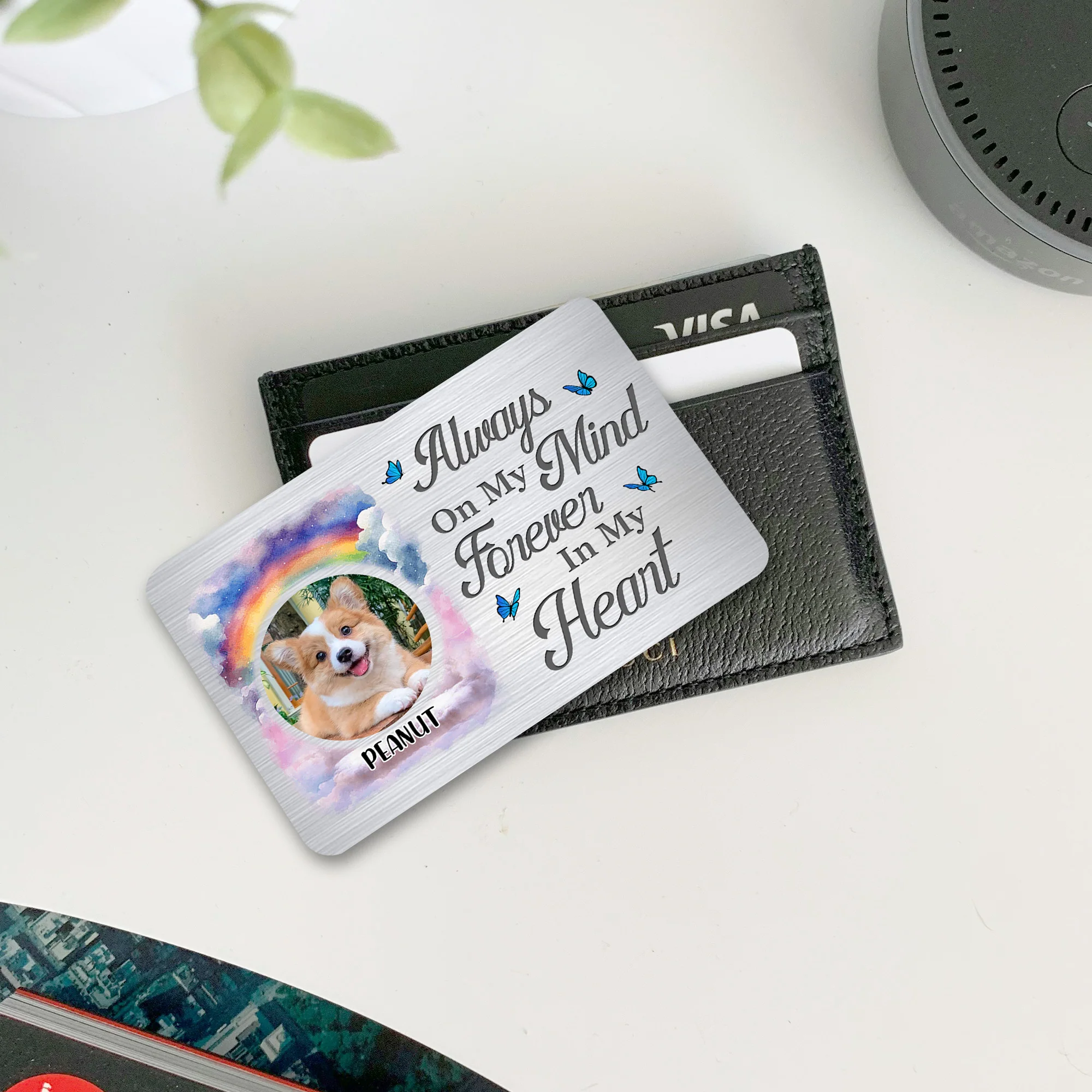 Pet Memorial Metal Wallet Card – Personalized Design to Cherish Eternal Love for Pets - Image 2