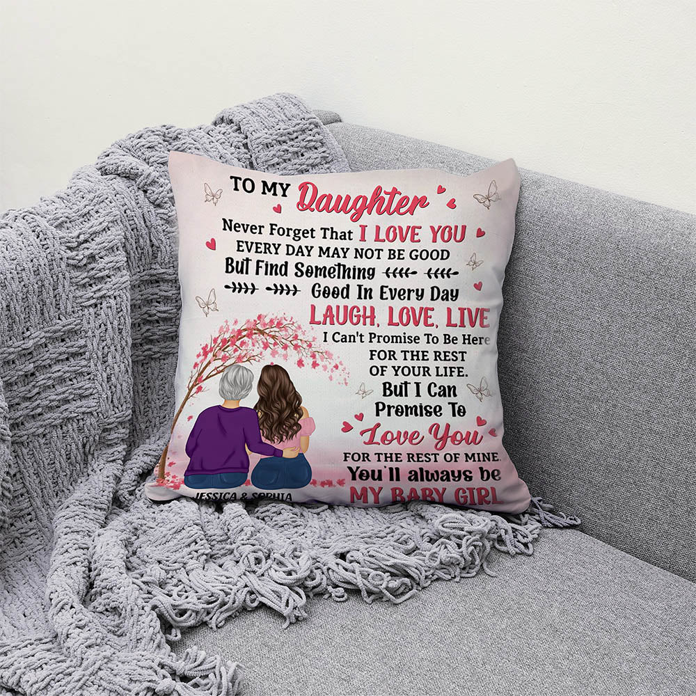 Family-Themed Square Pillow – Personalized Design for Mother’s Day, Birthdays, Celebrating Mother-Daughter Bond - Image 3