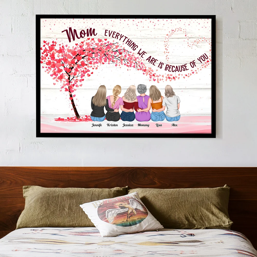 Personalized Mother & Daughters Canvas/Poster - Everlasting Bond Gift - Image 2